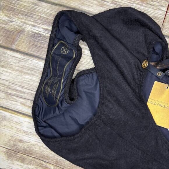 NWT VIX Paula Hermanny Black Scales Ana 1 Shoulder Full 1 Piece Swimsuit Sz M - Picture 8 of 9